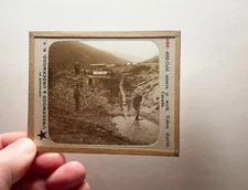 Gold miners Yukon Donoghue sign sluice  glass slide