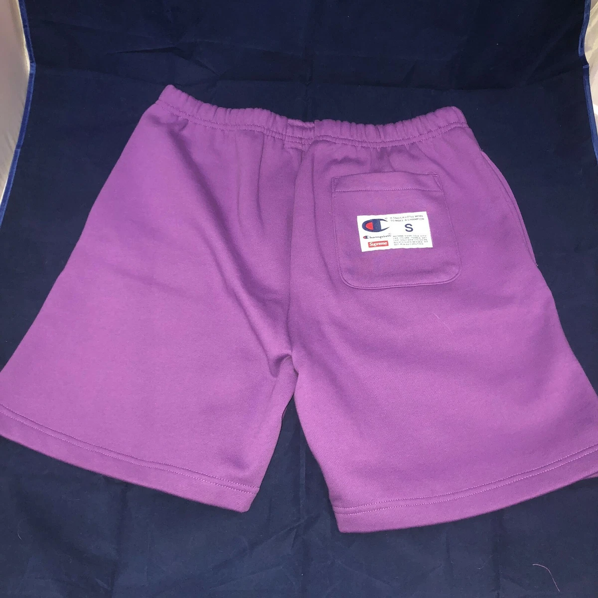 Supreme Champion Outline Sweat short Purple Size Small In Hand Fast Shipping