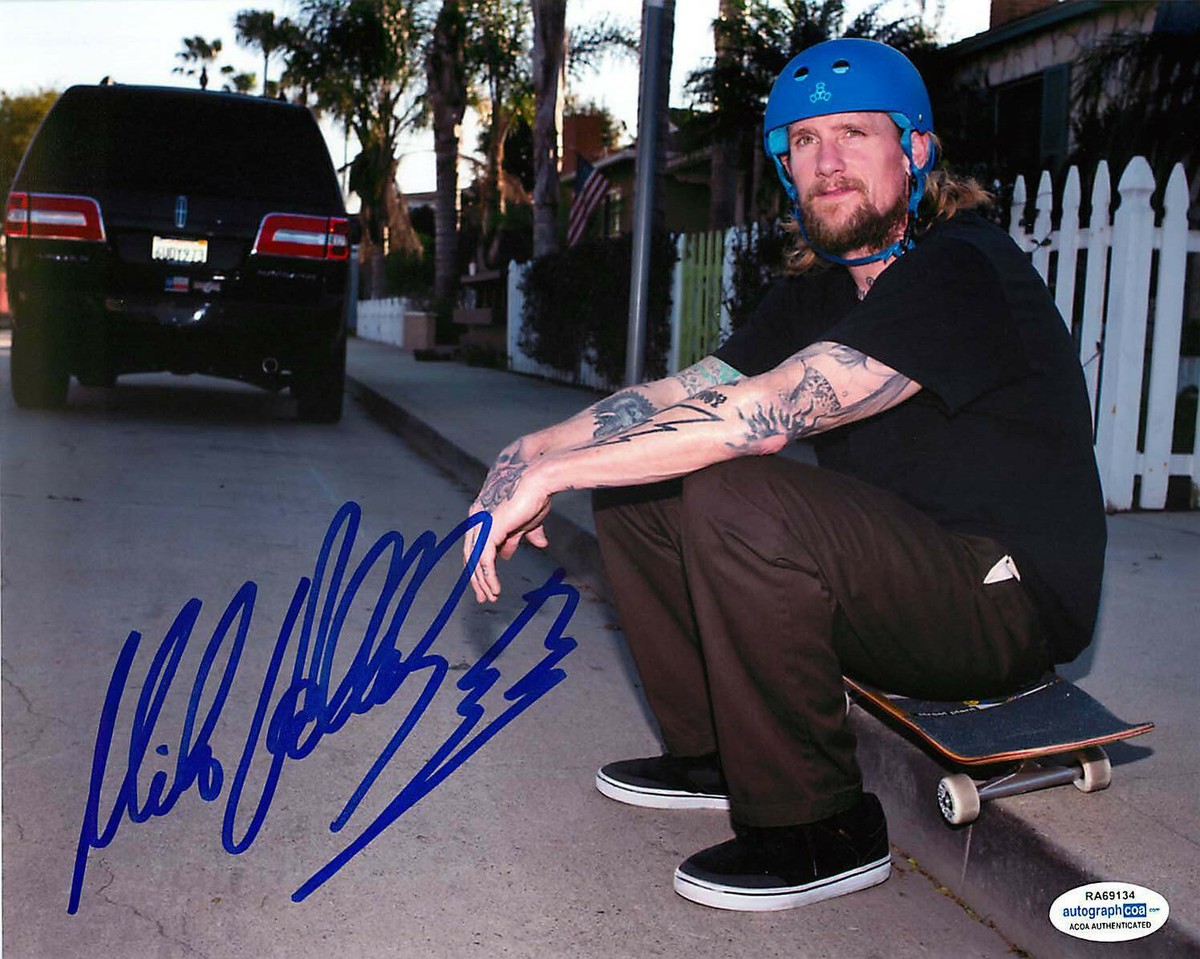 Mike V Vallely Signed Skateboarding 8x10 Photo EXACT Proof ACOA J