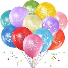 48 Globos Metalicos Brillantes De Colores Decoracion Para Fiestas Cumpleaños Set