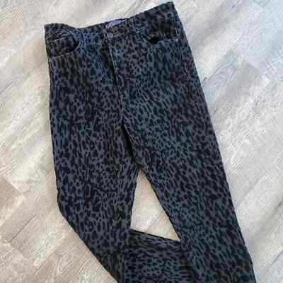 Rachel Roy Black velvet Leopard print pants