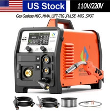 200A MIG Welder,Dual Voltage 110/220V, 7in1 double Pulse MIG Alu Welding Machine