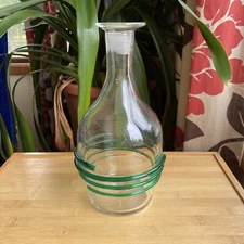 Blenko 600-D Emerald Green Art Glass Decanter Applied Spiral Swirl Rare 1953