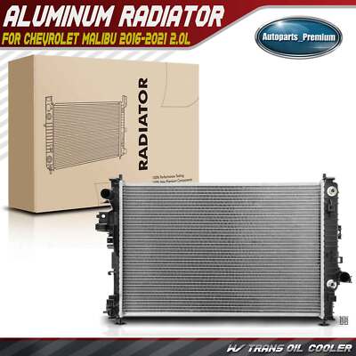 Radiator w/ Oil Cooler for Chevrolet Malibu 2016 2017 2018 2019 2020 2021 2.0L