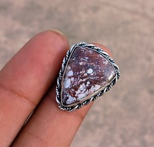 Gifted Wild Horse Jasper Gemstone 1Pcs 925 Sterling Silver Plated Ring Jewelry