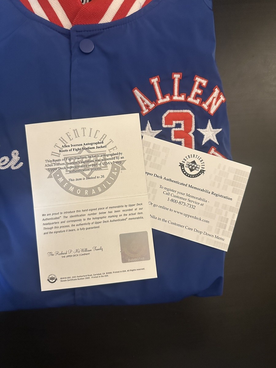 Allen Iverson Signed Auto Stadium Jacket 