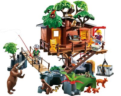 playmobil プレイモービル 5557 サマーキャンプ ツリーハウス Amazon.com: Playmobil Adventure Tree House Building Kit