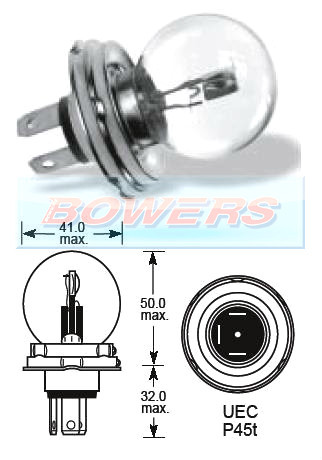 RING R429 24V VOLT 55/50W R2 UEC P45T HEADLIGHT HEADLAMP LAMP LIGHT BULB