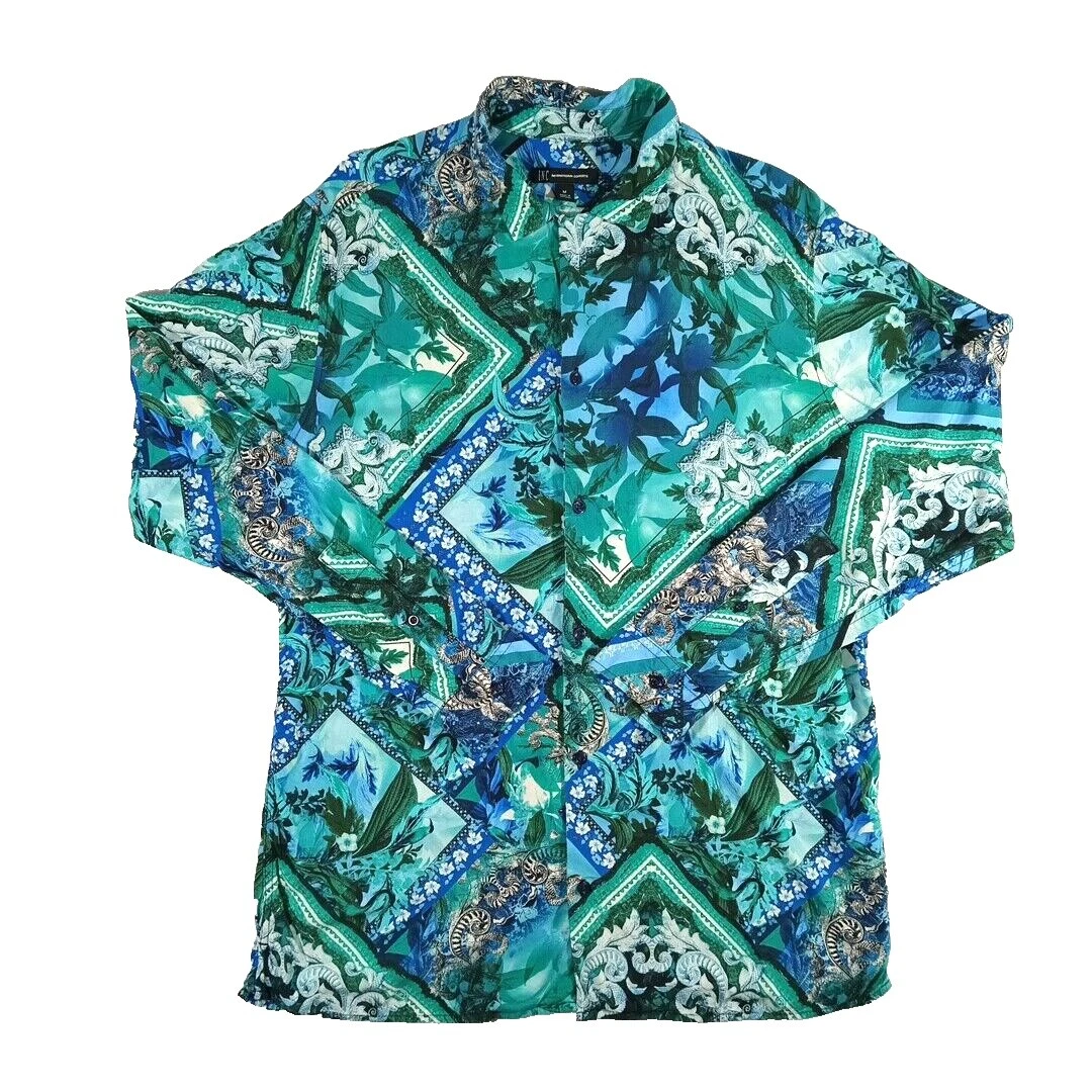 Гавайские повседневные рубашки на пуговицах для мужчин INC International Concepts