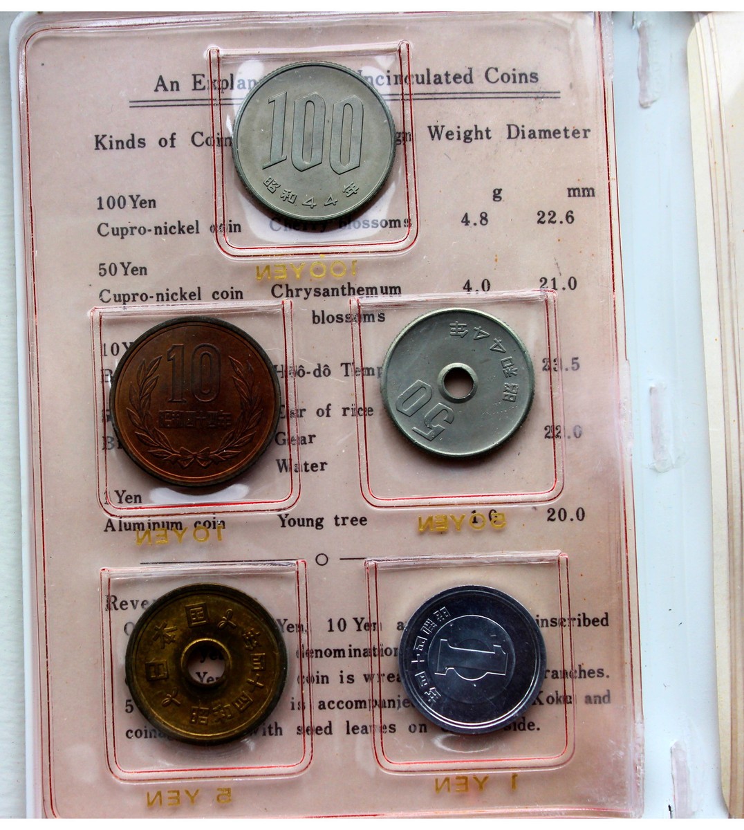 Japan 1969 Mint Set 5 Pcs in Original Mint Issued Wallet Rare ! | eBay