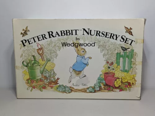 Vintage Peter Rabbit Nursery Set by Wedgwood Beatrix Potter Dish Set 3 Pcs