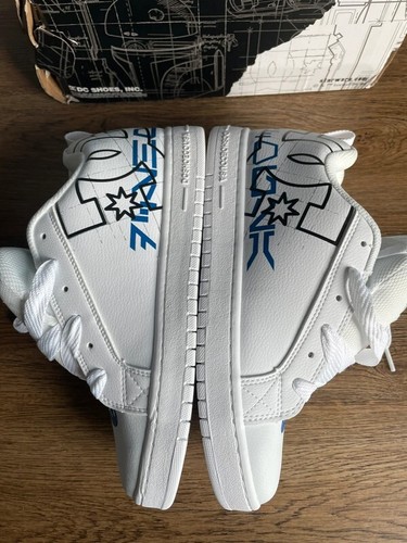 Star Wars X DC court graffik white and blue UK 8.5 leather skater shoes - Picture 8 of 13