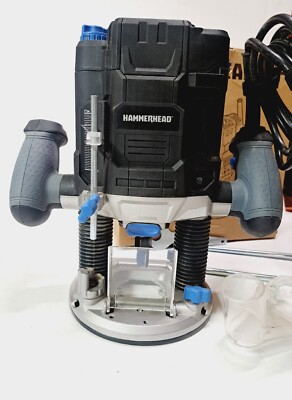 Hammerhead 10-Amp Variable Speed Plunge Woodworking Router Kit Parallel Guide...