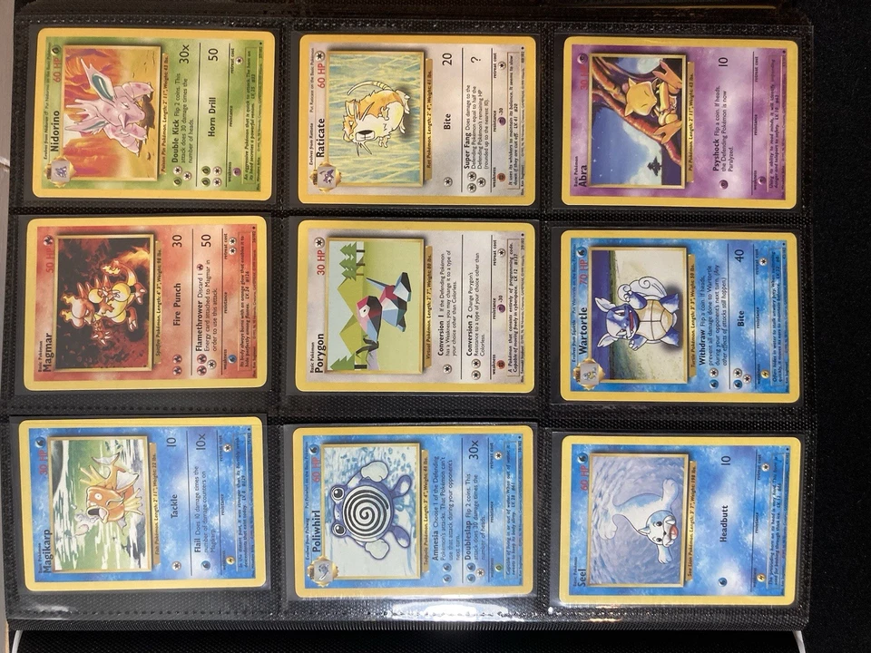 1999 Pokemon Base Set COMPLETE Unlimited Lp/MP NON HOLO Cards #17-102 Lot - Image 3 of 4