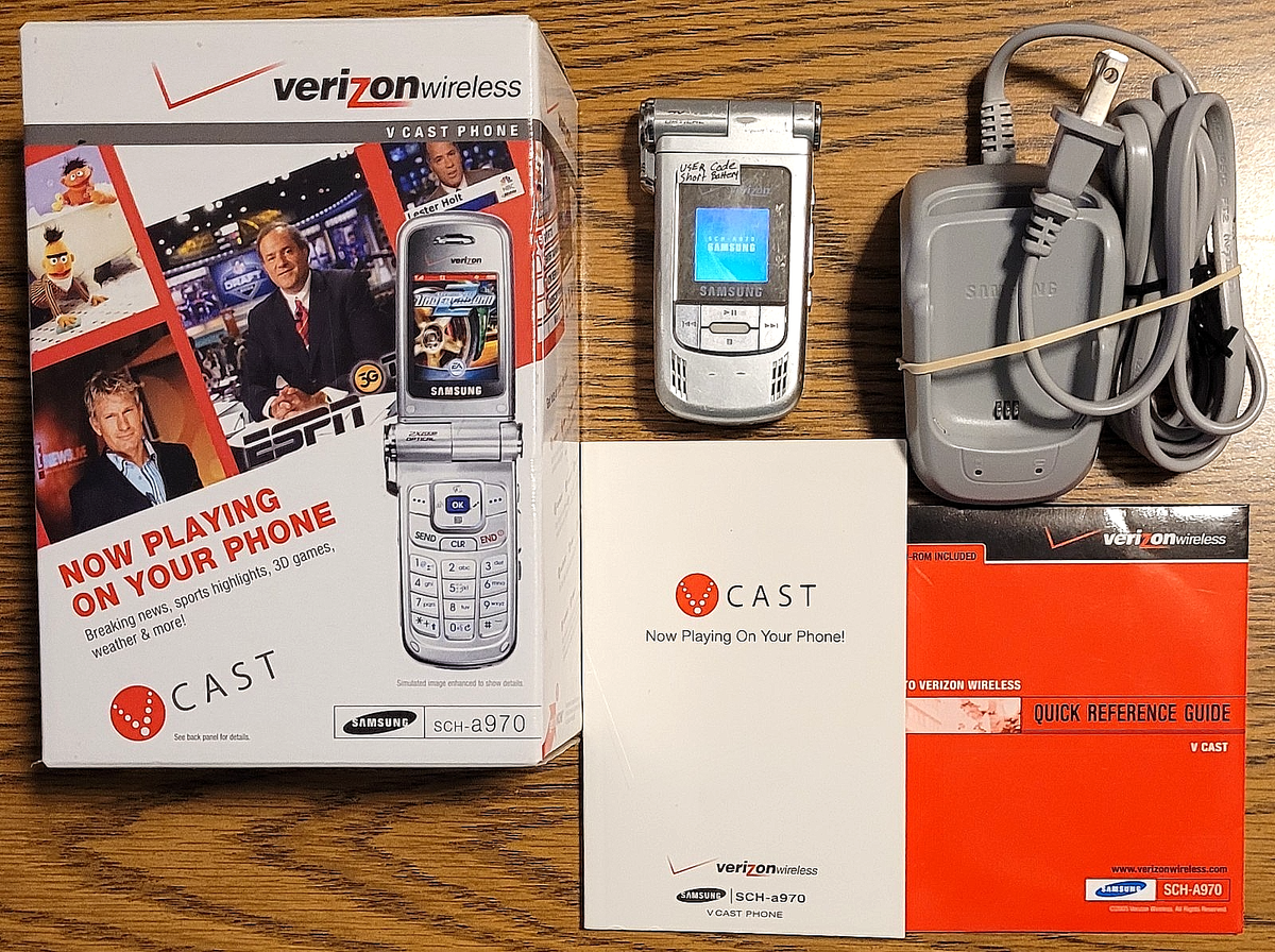 Samsung SCH-A970 - Silver ( Verizon ) Super Rare 2x Optical-Zoom