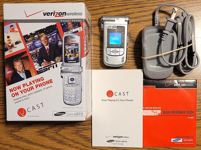 Samsung SCH-A970 - Silver ( Verizon ) Super Rare 2x Optical-Zoom