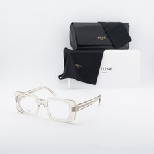 Celine CL50163I 045 Transparent Beige 51mm Eyeglasses New Authentic