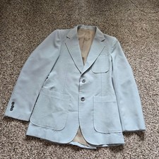 Vintage 70s Angels Flight Tobias Kotzin Blazer Jacket Size 40 Lined Grey Disco