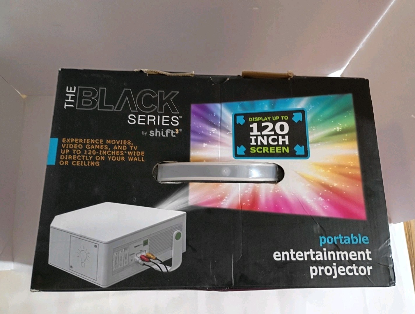 Shift3 The Black Series Entertainment Movie Projector 120" Screen 