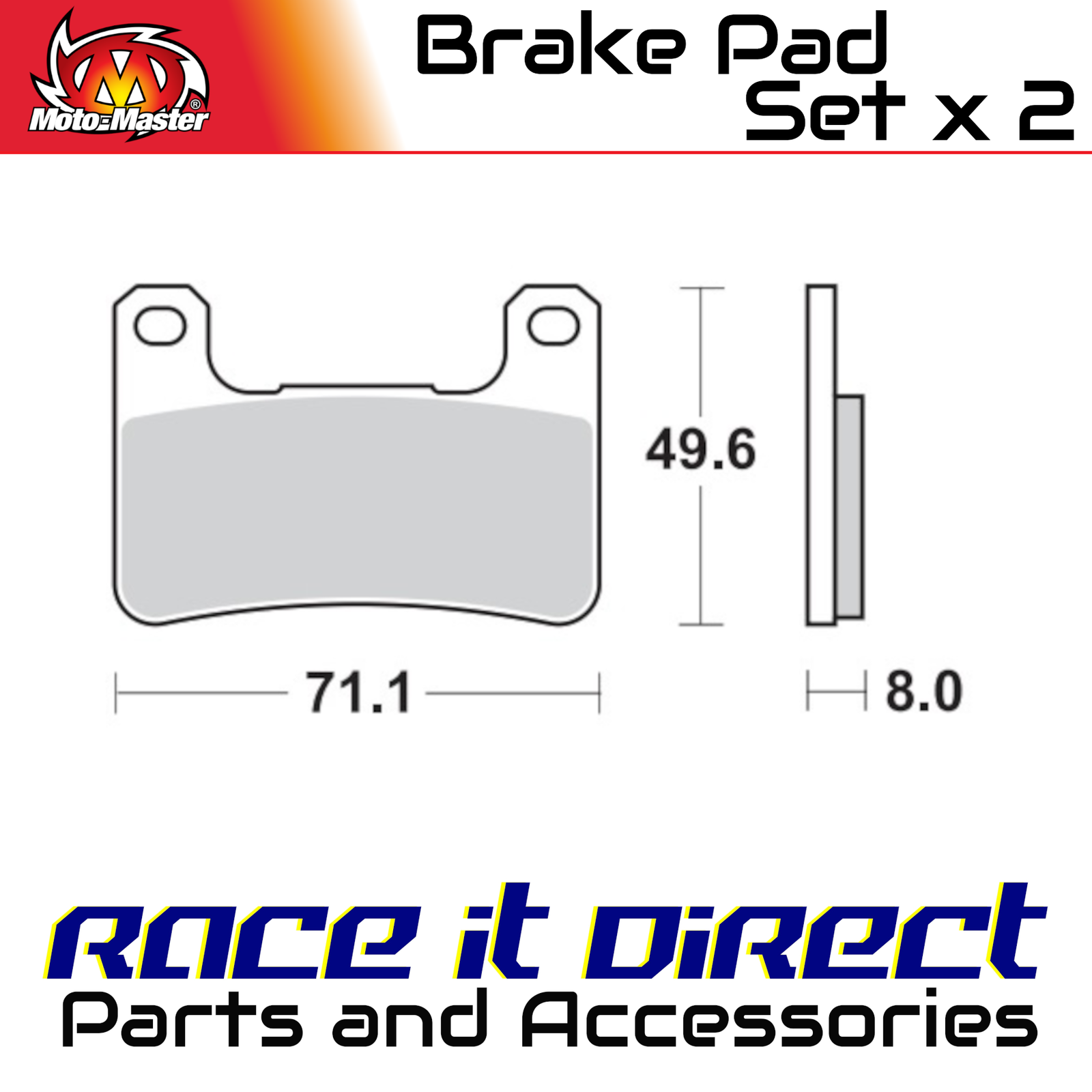 Brake Pads for KAWASAKI Z 1000 SUGOMI ABS 2016 Front Sinter MotoMaster