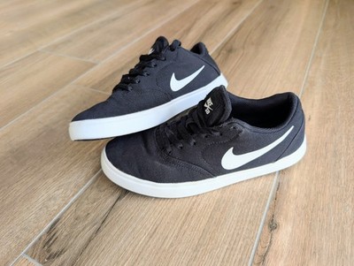 Nike SB CHECK CANVAS - Sneaker Low - Black/White - Neuwertig Gr. 38