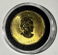 Canada 2007 1 oz .9999 Fine Gold $200. Bullion Coin