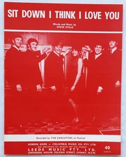 The Executives - Sit Down I Think I Love You 1967 Orig. Australian Sheet Music