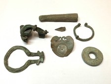 Bundle of Uncleaned Roman - Bronze Age & Artifacts Fibula, Penanular brooch.