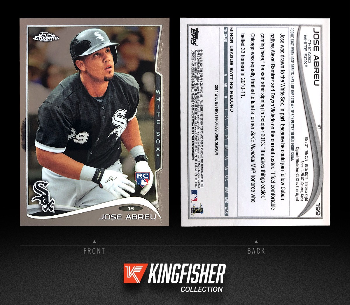 Jose Abreu 2014 Topps Chrome Rookie RC #199 Chicago White Sox