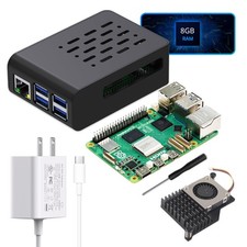 Basic kit for Raspberry Pi 5 RAM 8GB Included PI5 Case,5.1V 5A Power Supply,A...