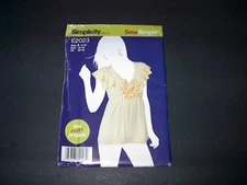 Simplicity Sew Simple Pattern 2023 Misses' Cute Ruffled Pullover Top  10 ~ 18  U
