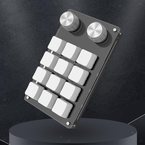 USB Knob design Mini 12-Key Mechanical Keyboard Programmable Keys Keypad - Afbeelding 8 van 10
