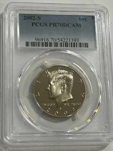 2002-S Proof Kennedy Half Dollar 50C PCGS PR70 DCAM