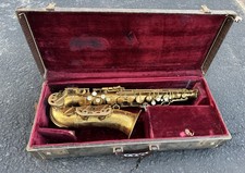 Vtg Antique 1920s CHAMPLAIN Engraved Alto Saxophone Case Mother Of Pearl