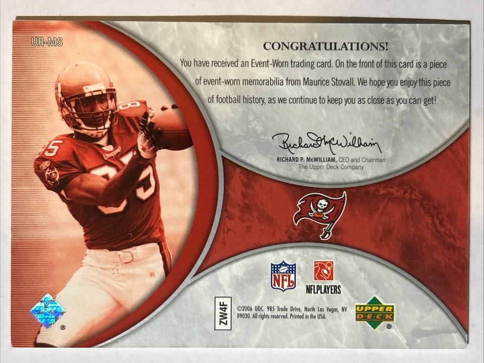 2006 UD Ultimate Collection Rookie Jersey Gold, Maurice Stovall #ed 21/75 - Image 2 of 2