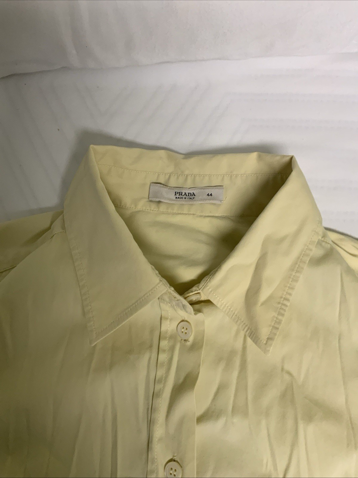 PRADA Women’s Shirt Size Size 44 Light Yellow Made In Italy