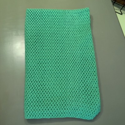 Vintage Handmade Green Crocheted Afghan~ Blanket~Throw