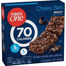 Fiber One 70 Calorie Chocolate Bars, Snack, 4.1 Ounce
