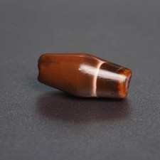 Natural Banded Agate Loose Bead, Rare Hand Polished Old Trade Energy Stone 3.4g