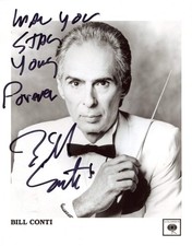 COMPOSER Bill Conti autograph, signed photo