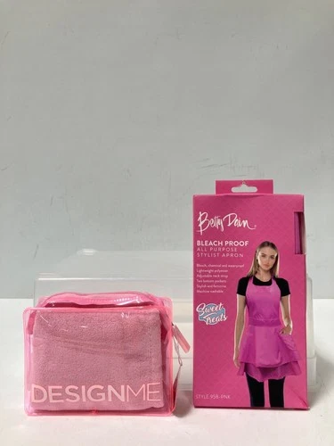 Betty Dain Bleach Proof Stylist Apron w/ DesignMe Microfiber Hair Towel - NIB