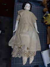 Antique 24" China Doll Head and Hands Leather body and feet