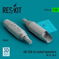 Reskit RS35-0040 - 1:35 UB-32A-24 Rocket Launchers (2 Pcs) (Mi-24, Mi-8) (3D Pri