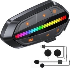 Waterproof Bluetooth Helmet Headset with Noise Cancellation for Motorcycles