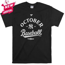 N.Y Yankees October Baseball 2025 Postseason T-Shirt - All Size
