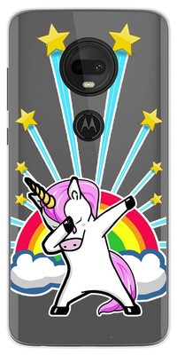 Transparente Gel Hülle Für Motorola Moto G7 / G7 Plus Einhorn Design Zeichnungen