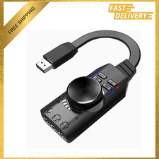 External USB Sound Card 7.1 Surround Sound Adapter for PC PS4 Xbox One
