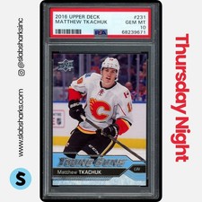 2016 UPPER DECK #231 MATTHEW TKACHUK YOUNG GUNS RC ROOKIE PSA 10