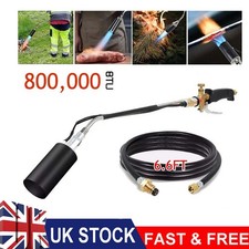 Propane Butane Gas Torch Burner Blow Kit Roofers Roofing Brazing Hose Long Arm