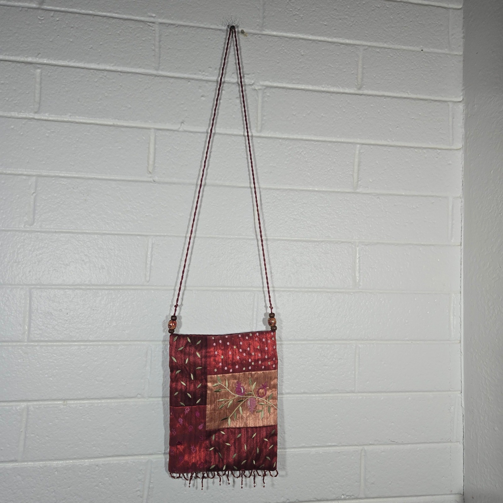 Emanuel Embroidered Silk Patchwork Crossbody Bag … - image 4